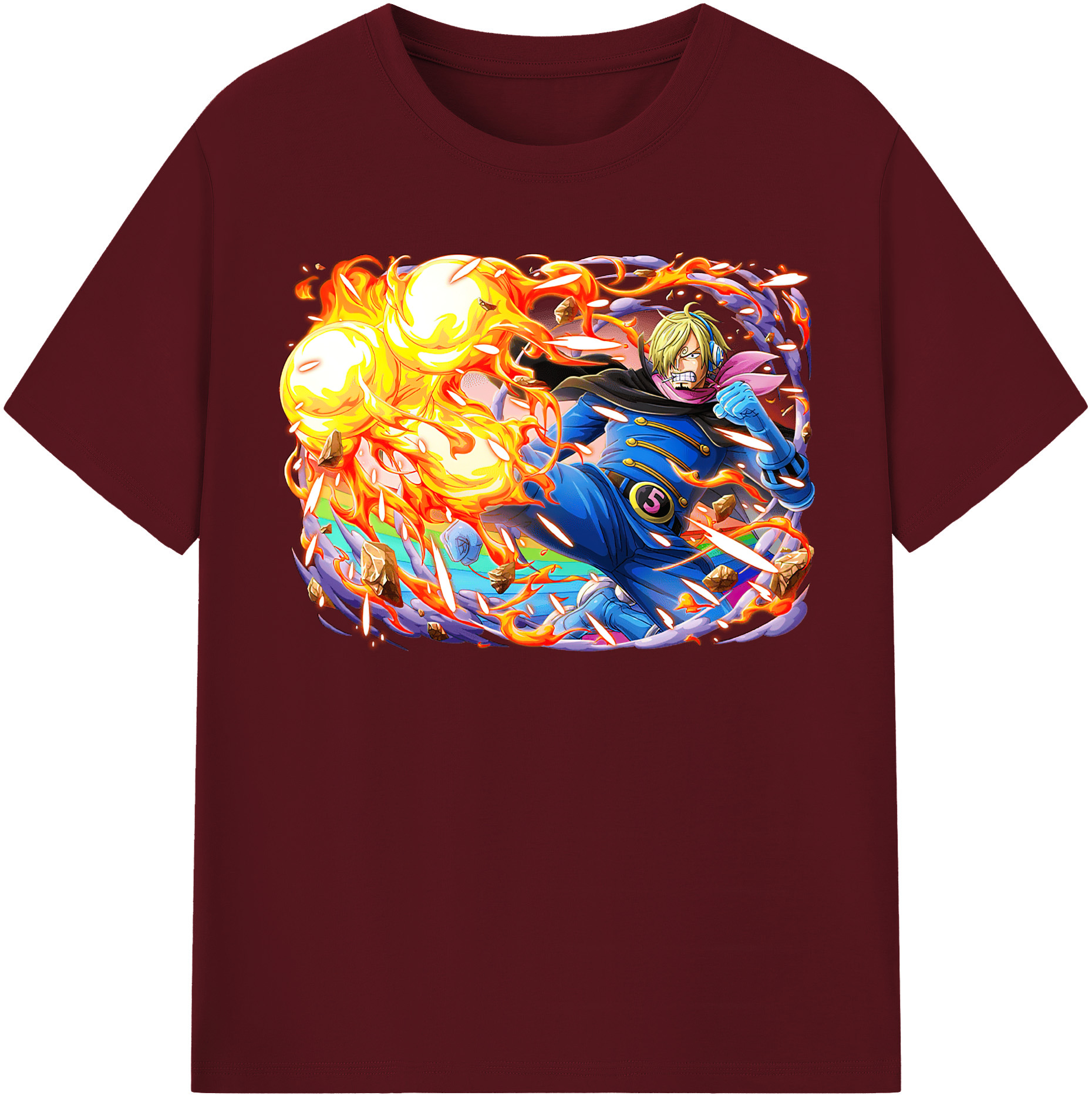 ワンピース サンジ ONE PIECE Sanji 綿100％半袖Tシャツ（フロントプリント）